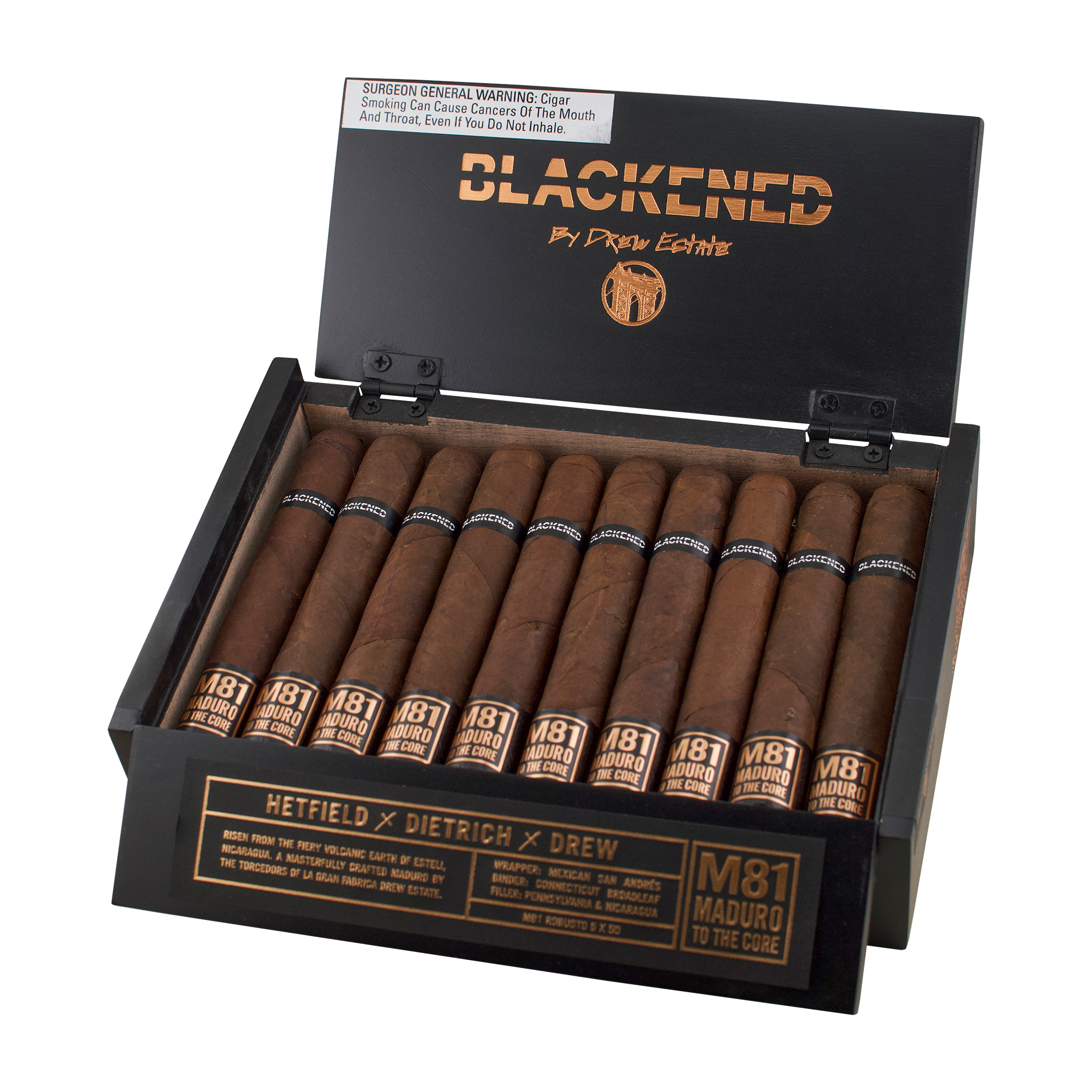 Blackened M81 Robusto Cigar - Box